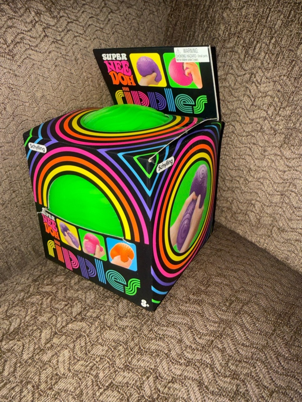 Super NeeDoh ripples Stress Ball - Neon Green